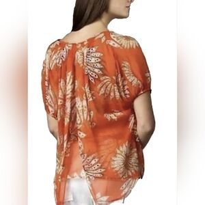 Diane Von Furstenburg Merrill Silk Floral Blouse Size 4